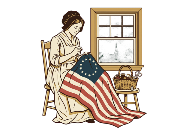 Illustration of Betsy Ross