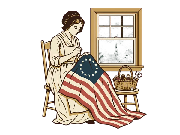Illustration of Betsy Ross